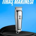 Paslanmaz Çelik Bıçaklı Kablosuz Şarjlı Dijital Göstergeli Tıraş Makinesi