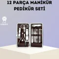 BUĞZ Paslanmaz Çelik Çok Fonksiyonlu 12 Manikür Seti