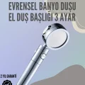 BUĞZ Paslanmaz Çelik Çok Fonksiyonlu El Duş Başlığı – 3 Modlu Püskürtme Seçeneği