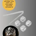  Paslanmaz Çelikten Üretilmiş Metal Buz Küpü Seti ve Buz Klipsi