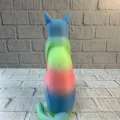 BUĞZ Pastel Rainbow Kedi Figürü Masa ve Raf Üstü Ev Dekorasyonu
