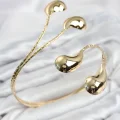 BUĞZ Pazu Bileklik Gold Renk Pirinç Damla Model