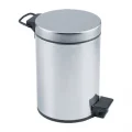 BUĞZ Pedallı 3lt Krom Metal Çöp Kovası Bx40