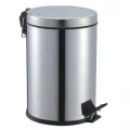 BUĞZ Pedallı 5lt Krom Metal Çöp Kovası Bx40