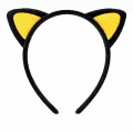 BUĞZ Peluş Kedi Kulak Taç Sarı Siyah – Çocuk Parti & Kostüm Tacı