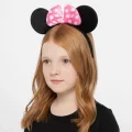  Pembe Fiyonklu Minnie Mouse Tacı Mini Kulak