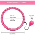BUĞZ Pembe Hula Hoop Çember 24lü Hulahoop, Egzersiz Çemberi, Egzersiz