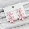 BUĞZ Pembe Kristal Çiçek Küpe