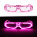 BUĞZ Pembe Led Işıklı Parti Gözlüğü 3 Modlu – Glow  Gece Eğlence Gözlüğü