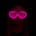  Pembe Led Işıklı Parti Gözlüğü - Neon 3 Modlu