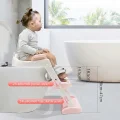 BUĞZ Pembe Merdivenli Çocuk Klozet Tuvalet Eğitimi Aparatı