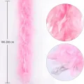 BUĞZ Pembe Renk Kabarık Kalın Otriş Boa Tüy 6 Cm Genişlik 180-200 Cm Uzunluk