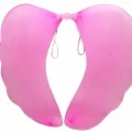  Pembe Renk Ortası Pembe Tüylü Tül Peri Kanadı 40x50 cm