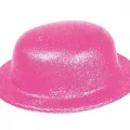 BUĞZ Pembe Renk Simli Melon Yuvarlak Parti Şapkası 24x26 Cm