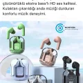 BUĞZ Pembe renkli, suya dayanıklı ve aktif gürültü önlemeli kablosuz kulaklık. Mikrofon özelliği bulunur.