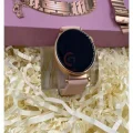 BUĞZ Pembe Rose Gold Kasa ve Silikon Kordonlu Kadınlar İçin Akıllı Saat, AMOLED Ekran ve NFC Özellikli