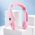 BUĞZ Pembe Şarjlı Boyun Fanı 5 Kademeli Hız Ayarlı Taşınabilir Boyun Tipi Fan