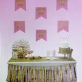 BUĞZ Pembe Üzeri Altın Hoşgeldin Kızım Flama Süs Bx40