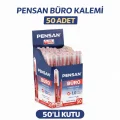 BUĞZ Pensan Büro 2270 Kırmızı Tükenmez Kalem 1.0 mm Medium Yerli Üretim 50 Adet