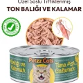 BUĞZ Petzzcats Ton Balığı & Kalamar Konserve Kedi Maması 1 Adet 70 gr