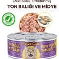 BUĞZ Petzzcats Ton Balığı & Midye Konserve Kedi Maması 1 Adet 70 gr