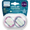 BUĞZ Philips Avent Ultra Air Night Karanlıkta Parlar Gece Emziği 6-18 ay Kız