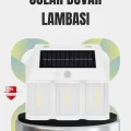  PIR Sensörlü Solar Lamba – Otomatik Şarj ve Gece Aydınlatma