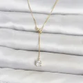 BUĞZ Pirinç Gold Renk Asansörlü Model Kadın Kolye
