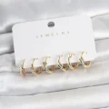 BUĞZ Pirinç Gold Renk Botega Model Kadın Küpe Seti