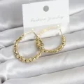 BUĞZ Pirinç Gold Renk Dorika Halka Kadın Küpe