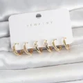 BUĞZ Pirinç Gold Renk Halka Kadın Küpe Seti
