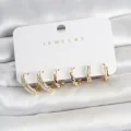 BUĞZ Pirinç Gold Renk Kadın Küpe Seti