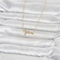 BUĞZ Pirinç Gold Renk Kalp Ritmi Model Kadın Kolye