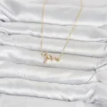 BUĞZ Pirinç Gold Renk Kalp Ritmi Model Kadın Kolye - BUĞZ