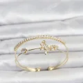 BUĞZ Pirinç Gold Renk Kelebek Model Kadın Bileklik