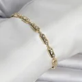 BUĞZ Pirinç Gold Renk Kutup Yıldızı İşleme Kadın Bileklik