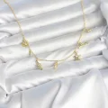 BUĞZ Pirinç Gold Renk Minimal Deniz Konsept Kadın Kolye - BUĞZ