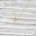 BUĞZ Pirinç Gold Renk Minimal Kutup Yıldızı Model Kadın Kolye - BUĞZ