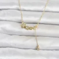 BUĞZ Pirinç Gold Renk Minimal Sallantılı Yıldız Model Kadın Kolye