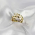 BUĞZ Pirinç Gold Renk Sarmal Yılan Model Kadın Yüzük