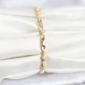 BUĞZ Pirinç Gold Renk VIP Seri Punta Model Zirkon Taşlı Kadın Bileklik - BUĞZ