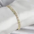 BUĞZ Pirinç Gold Renk Zirkon Taşlı Çavuş Model Kadın Bileklik