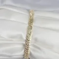 BUĞZ Pirinç Gold Renk Zirkon Taşlı Çavuş Model Kadın Bileklik - BUĞZ
