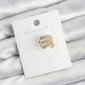 BUĞZ Pirinç Gold Renk Zirkon Taşlı Earcuff Kıkırdak Küpe