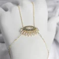 BUĞZ Pirinç Gold Renk Zirkon Taşlı Göz Model Kadın Şahmeran