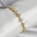 BUĞZ Pirinç Gold Renk Zirkon Taşlı Kadın Bileklik