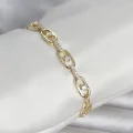 BUĞZ Pirinç Gold Renk Zirkon Taşlı Kadın Bileklik