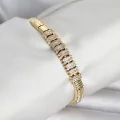 BUĞZ Pirinç Gold Renk Zirkon Taşlı Kadın Bileklik