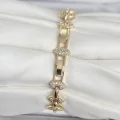 BUĞZ Pirinç Gold Renk Zirkon Taşlı Kadın Bileklik