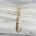 BUĞZ Pirinç Gold Renk Zirkon Taşlı Kadın Bileklik - BUĞZ